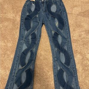 NWT Miss Lola Stylish Blue Women's Jeans sz S